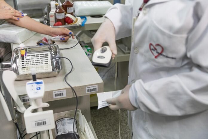 Hemocentro coleta de sangue